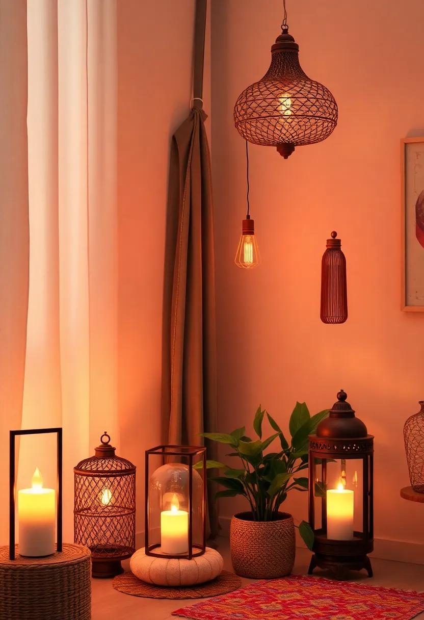 Incorporate lanterns of varying sizes in ‌your decor for a bohemian flair that invites warmth and comfort