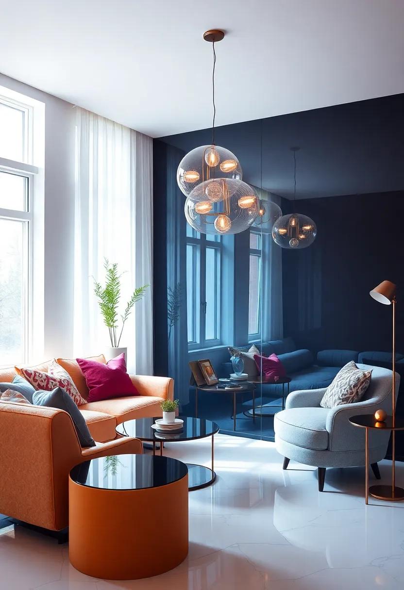 Play with mirrored surfaces in lighting ​design to reflect and amplify light⁢ throughout the room