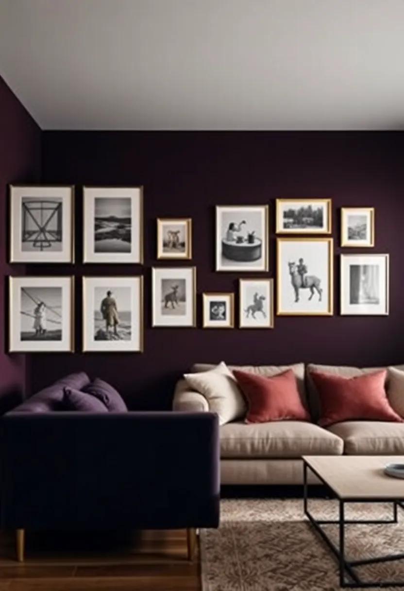 Create a Gallery Wall: Curate a collage of ⁢art ‍and photographs in​ various ‍frames, mixing gold and‍ dark tones for a ⁤cohesive feel