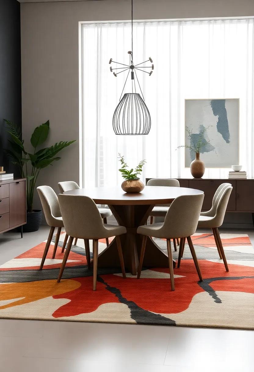 Artistic Flair: Opt for a⁣ hand-painted or abstract design to transform your dining room into a gallery-like atmosphere