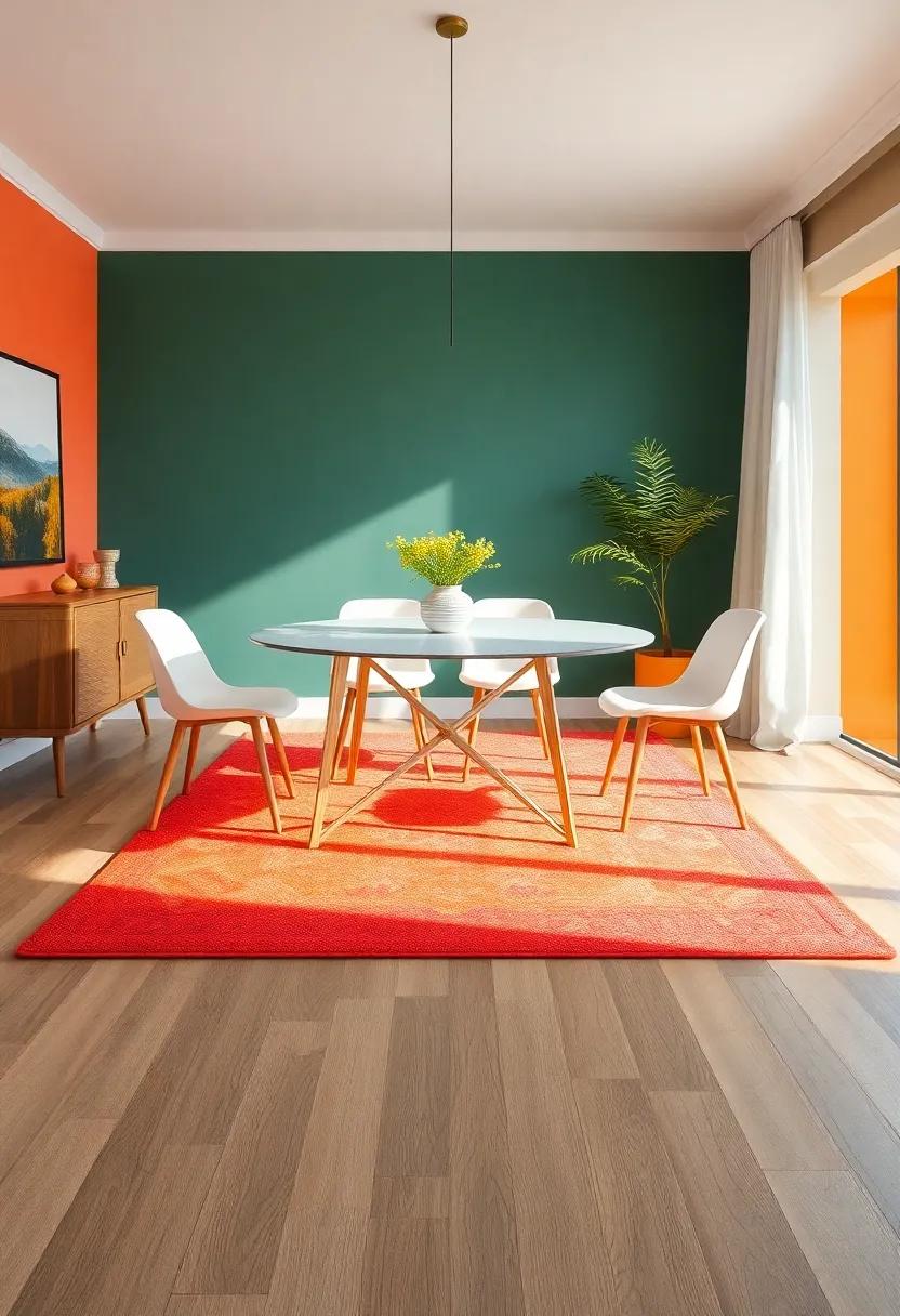 Color Pop: Use a brightly colored rug as‍ an unexpected accent that energizes‌ the​ room and becomes a ⁣conversation starter