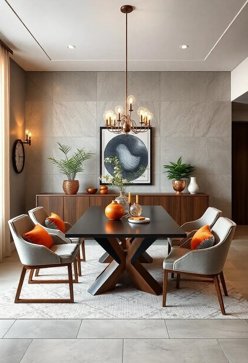 Layered ​Textures: ⁢Combine different materials,⁢ such ⁤as wood and metal,⁢ to create ​eye-catching contrasts and ⁤add depth to your dining area ‌aesthetic
