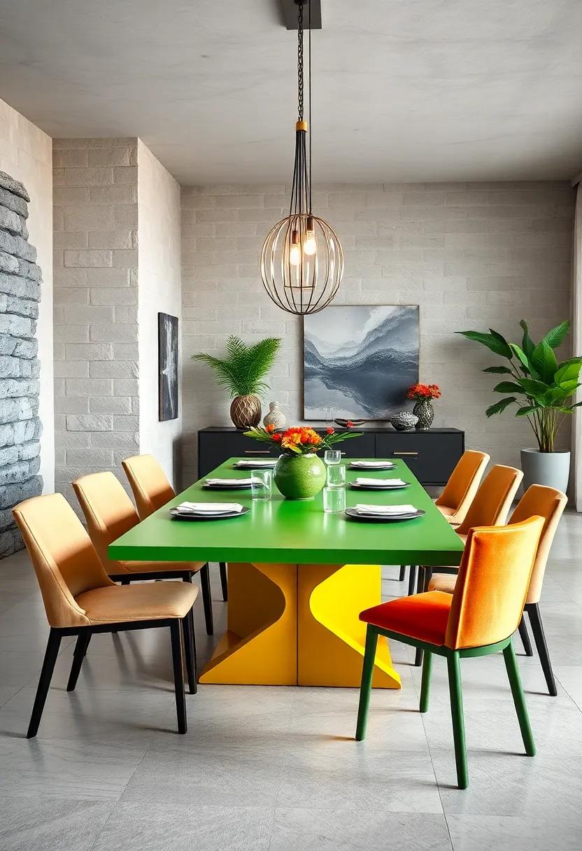 Bold ‌Color Statement:‌ Choose a vibrant, ‌painted⁣ table that acts‍ as the⁣ centerpiece of your dining room, ⁢infusing energy and⁤ personality into your dining ⁣experience