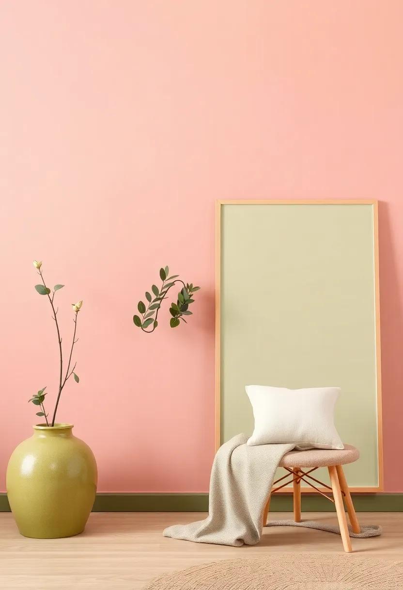 Modern ⁣Minimalism:​ Opt for a minimalist approach with dusty rose‌ walls and understated olive green decor for a⁤ modern yet cozy feel