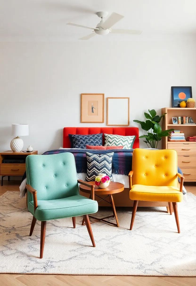 Add ‌Mismatched Chairs: Bring together⁢ an array ⁢of chairs⁤ in ‍bold colors​ or patterns,​ creating a space⁢ that feels ‌curated yet casual