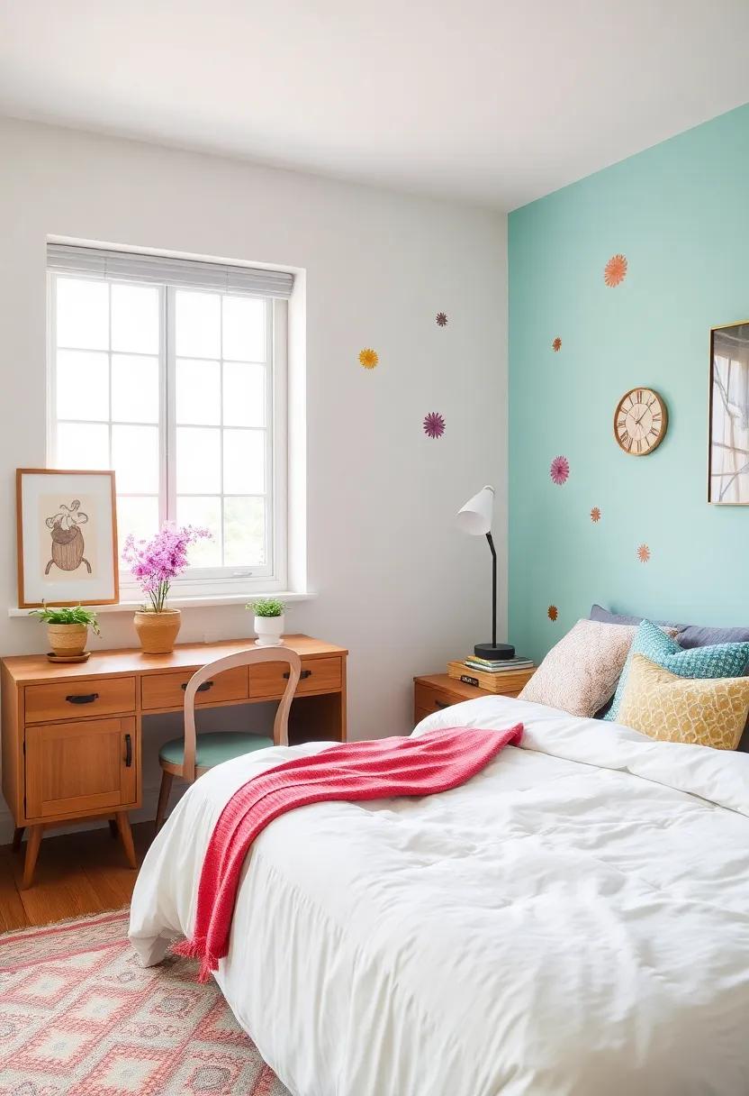 Use⁣ Wall Decals: Opt ​for removable wall‍ decals in a​ variety of colors to‌ add whimsy​ without committing to permanent changes