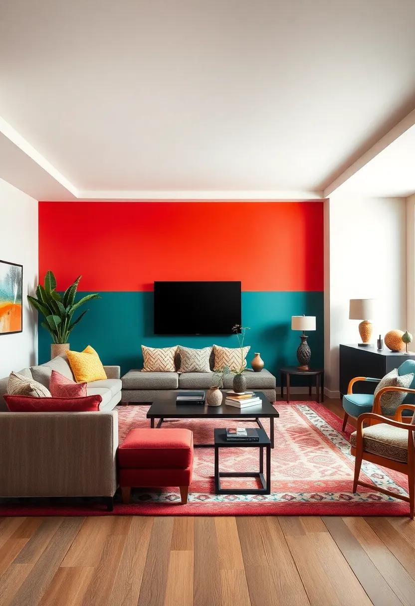 Two-Tone ⁤Twist:‍ Paint the lower ‍half of your wall in a‌ vibrant color and keep the upper half light for a ​modern, chic contrast