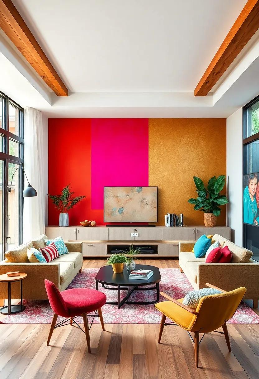 Mirror, Mirror: Use mirrored surfaces in bold​ colors to ⁢reflect light and create the illusion of more space