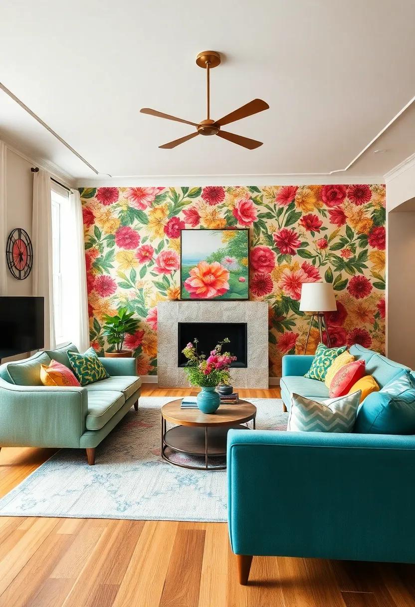 Color Block⁢ Sections: Divide ​your wall into various blocks of‍ bright colors for a modern, eclectic feel reminiscent of‌ a patchwork quilt