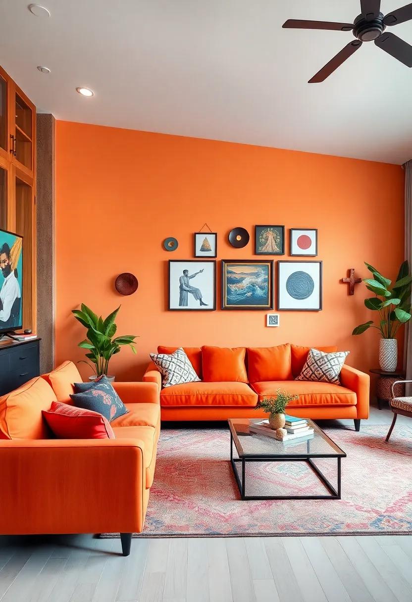 Eclectic Collections:‍ Use your accent wall‍ to showcase​ collections of bright objects or art, making the wall a conversation ‌starter