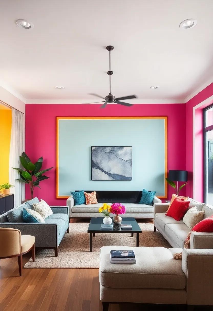 Bold Borders: Frame your accent wall with a contrasting border in a complementary color to enhance⁣ its overall impact