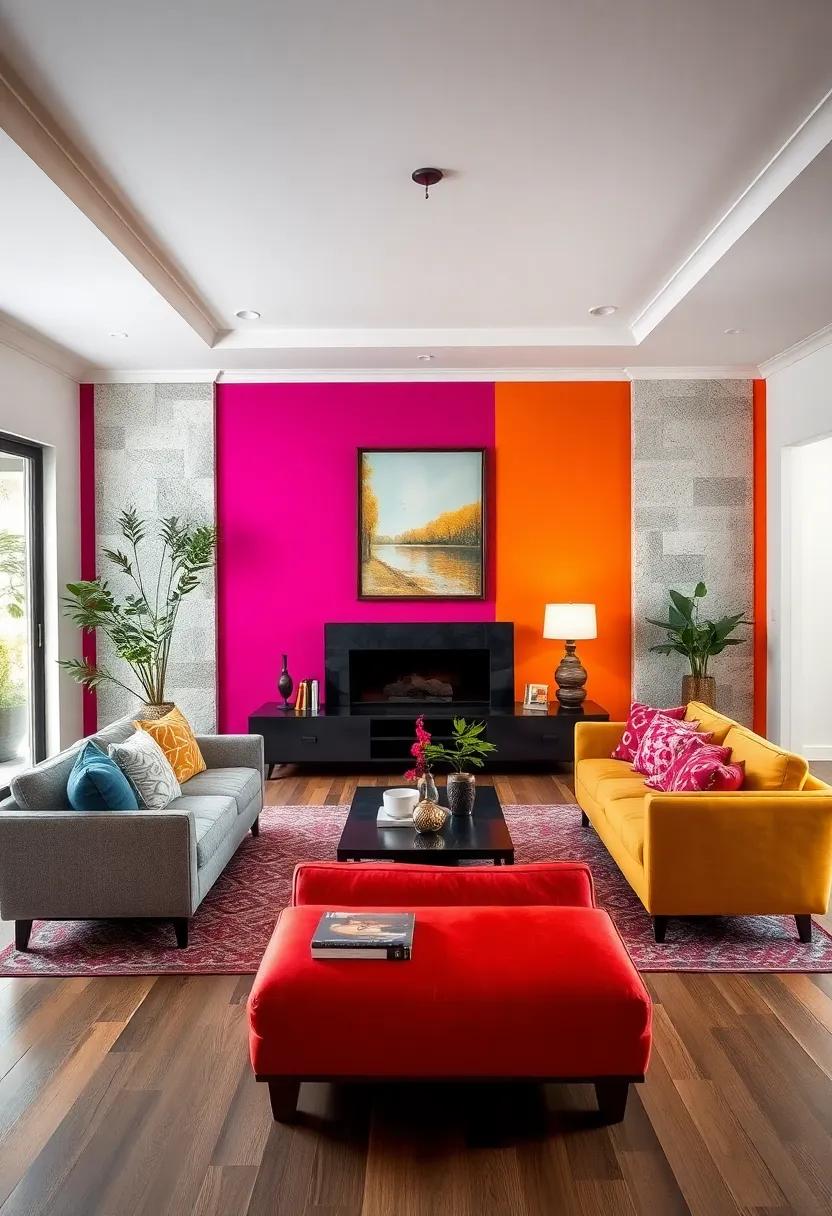 Textured ⁢Paint: Experiment with textured paint techniques to add dimension to your accent wall​ while using bold colors