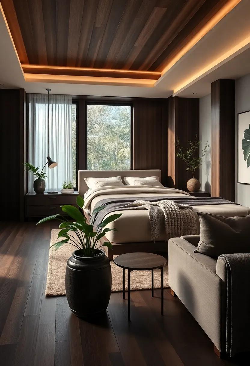 Nature Indoors: Incorporating Plants to Refresh‍ Dark Wood Designs