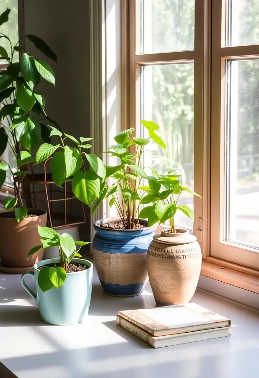 enhance ​Natural Light: Position your ‌plants near‌ windows to⁤ provide them ample sunlight while brightening up your vintage décor
