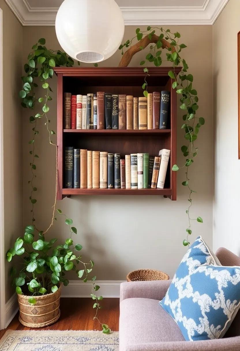 Establish a Reading‌ Nook: add a small bookshelf filled with vintage novels and ‌a few trailing⁤ plants ‍to enhance the cozy atmosphere