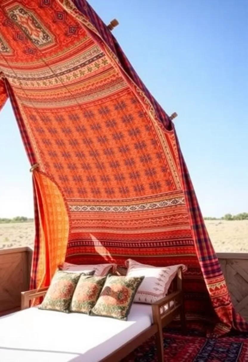 Ethnic Prints: Choose fabrics with tribal or ethnic patterns for your canopy to give it a unique character and cultural flair