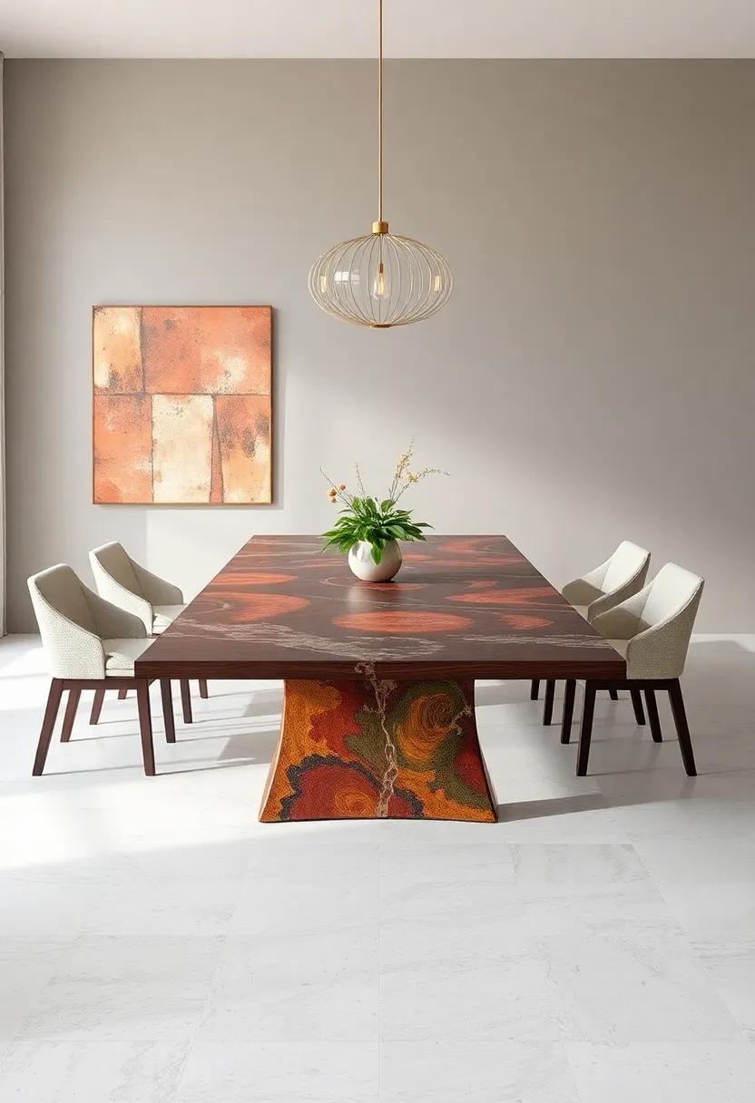 Artistic Expression: Featuring hand-painted designs‌ or artistic ⁤motifs, this table becomes a conversation starter while serving a functional⁢ purpose