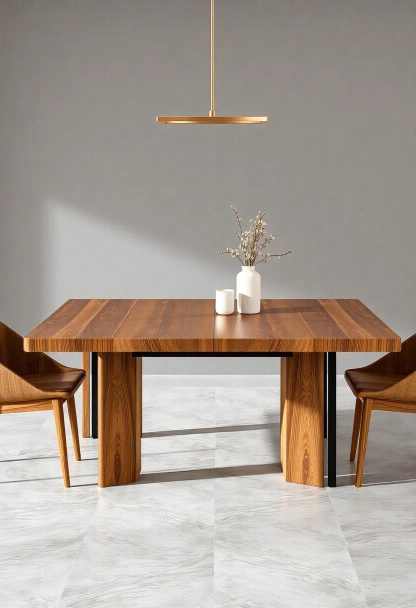 Mixed Materials:⁤ combining wood,​ metal, and glass, this‍ design showcases a harmonious blend of textures and‍ styles to ⁢enhance any dining area