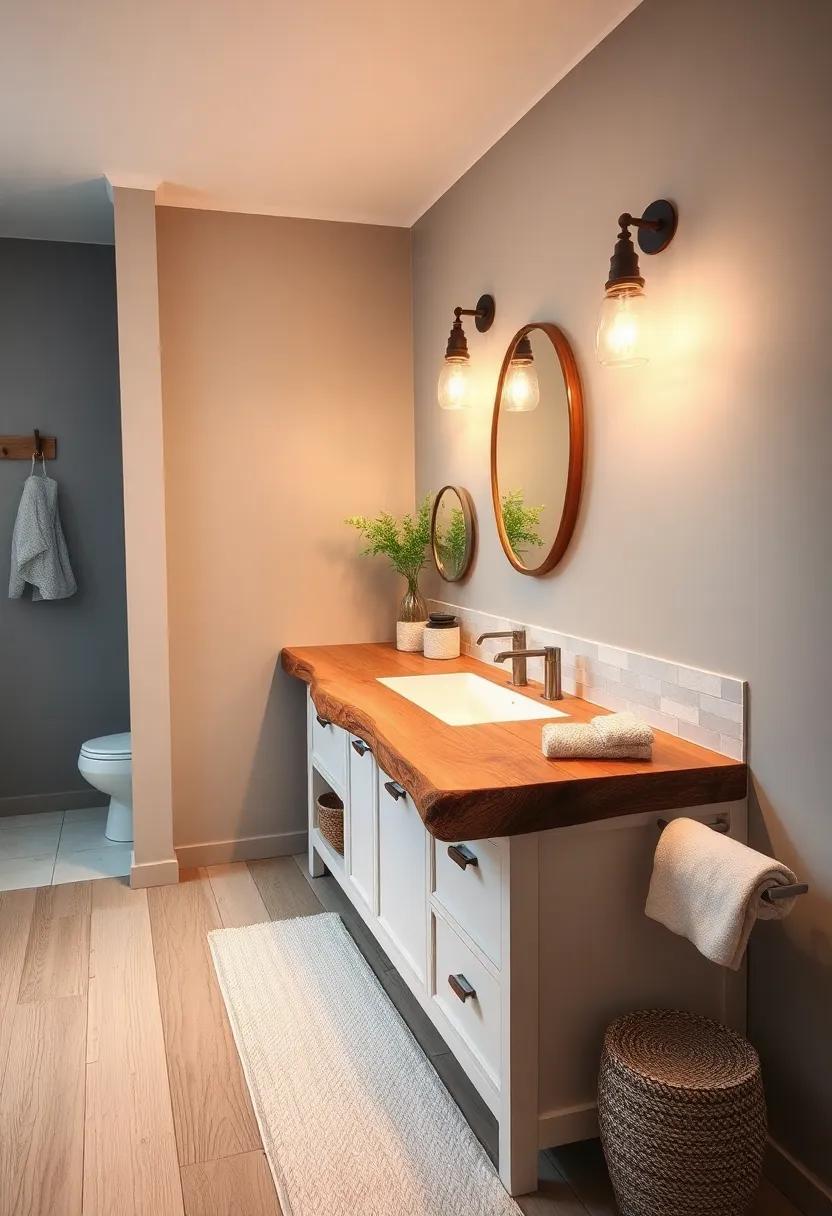 Live Edge ​Countertop: Incorporate a live edge wood countertop that highlights natural beauty and unique character‍ in your bathroom