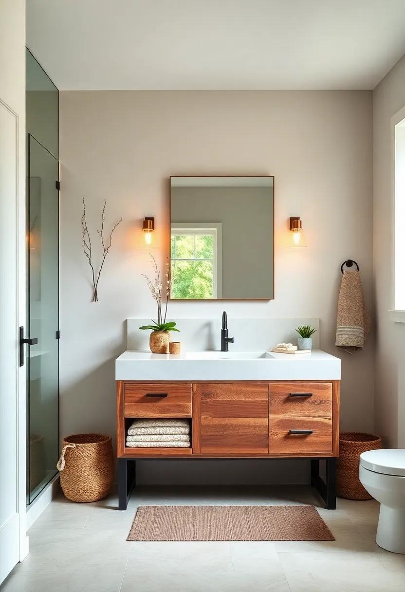 Natural Elements: Incorporate stone‌ or wood‍ elements in your vanity to draw in nature ‍and create​ a cohesive farmhouse theme