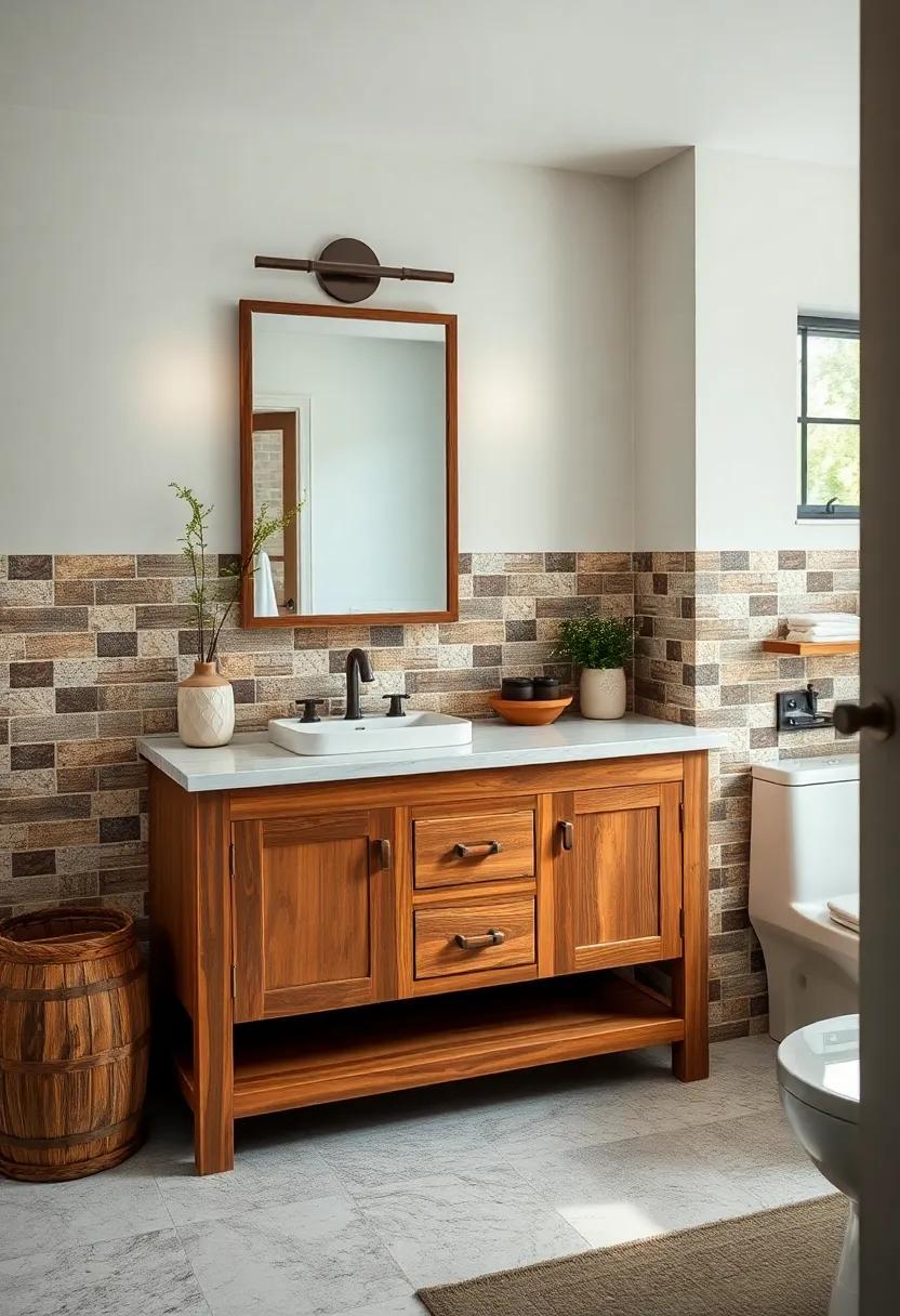 Rustic Tiles: Incorporate handcrafted tiles as a backsplash that ties together ‍the vanity ⁢with⁣ your overall ‍bathroom design