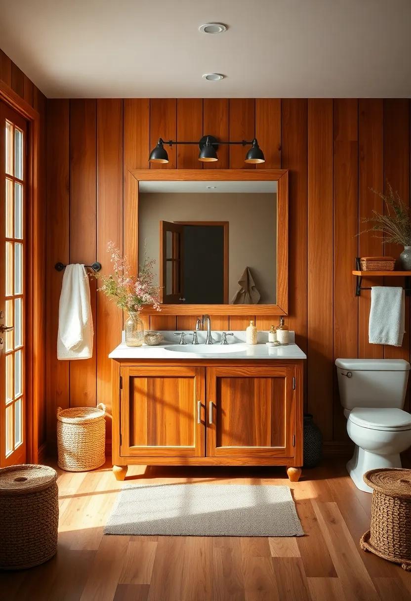 Warm Wood Tones: Choose a vanity with rich, warm wood tones that create a cozy ‌atmosphere reminiscent of a country retreat