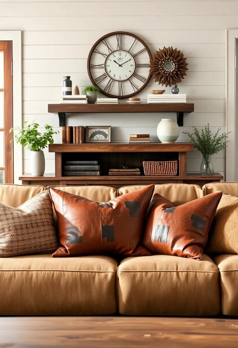 Distressed Leather Throw Pillows: Add a touch‍ of ⁤rustic⁢ charm with pillows that boast a well-loved finish, ‍perfect⁣ for curling up on your cozy sofa