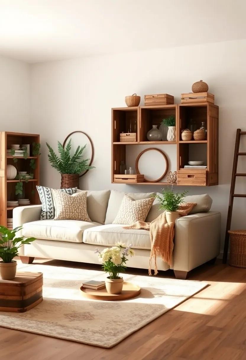 Vintage Wooden ⁢Crates: Stack or ‌hang wooden ‍crates ⁤for ⁤a rustic ‍shelving solution ⁣that’s‌ perfect for both ⁢storage ⁣and decorative displays
