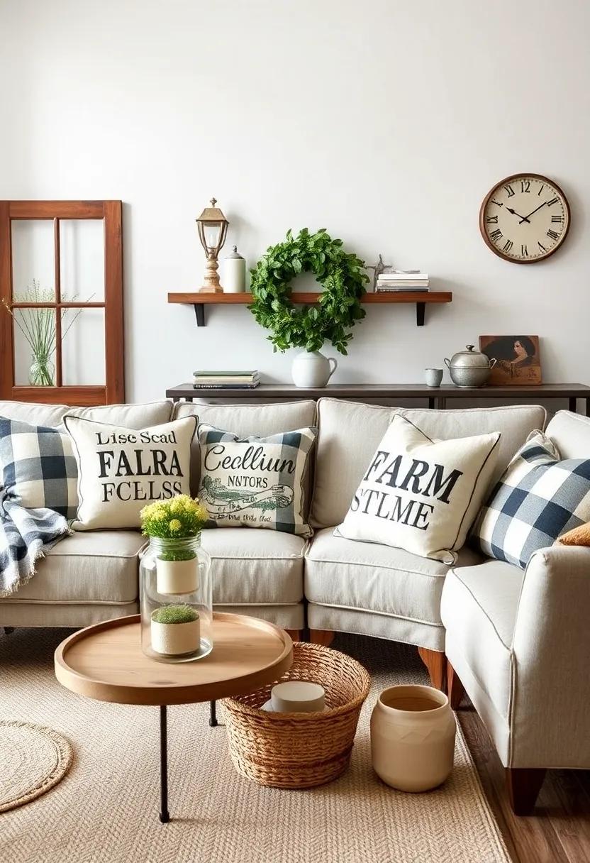 Farm-Inspired ⁢Throw Pillows: Accent⁤ your sofa with throw pillows featuring ​farm-themed sayings or patterns, instilling a sense‌ of cozy⁣ comfort