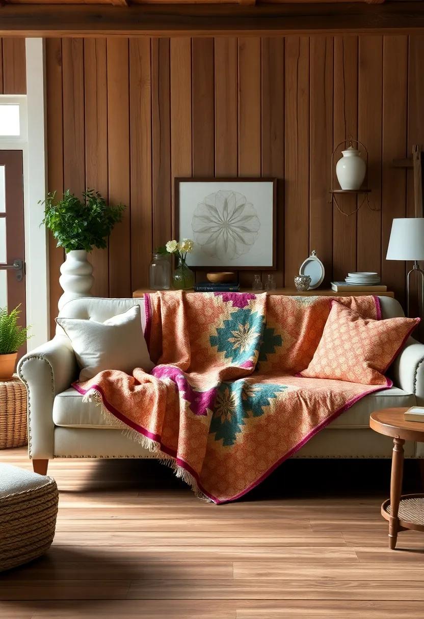 Quilted Throw Blankets:⁢ Drape a colorful,‍ patterned quilt ‌over your sofa for a pop of‌ color and cozy warmth ‍during cooler months
