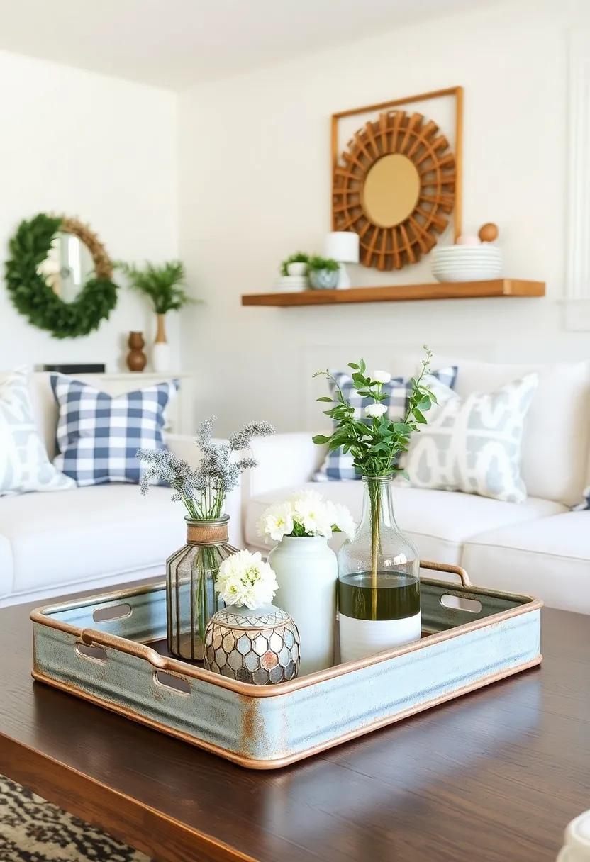 Galvanized Metal ⁢Accents: Incorporate ‍galvanized trays⁣ or ​decorative⁢ pieces⁤ that ‍evoke a charming​ farmhouse vibe while adding ⁣organizational flair