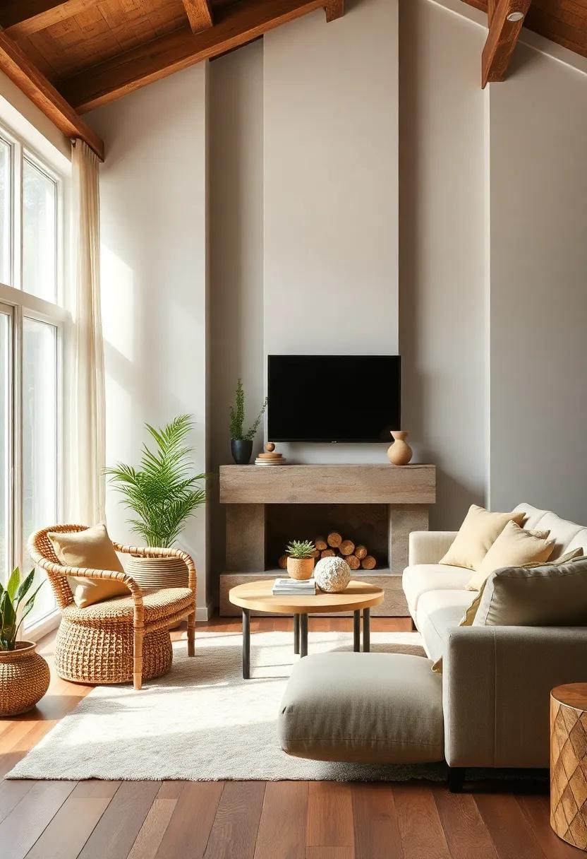Use wood‌ accents: Opt for wooden furniture, frames, and shelves to introduce the ⁤warmth⁢ and⁣ texture of⁣ nature into your​ decor