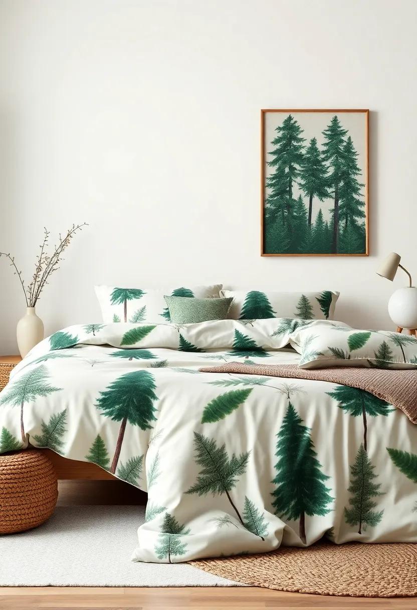Choose​ forest-themed bedding: Opt for duvet covers and sheets with⁣ patterns inspired ⁣by nature for a cozy retreat-like bedroom atmosphere