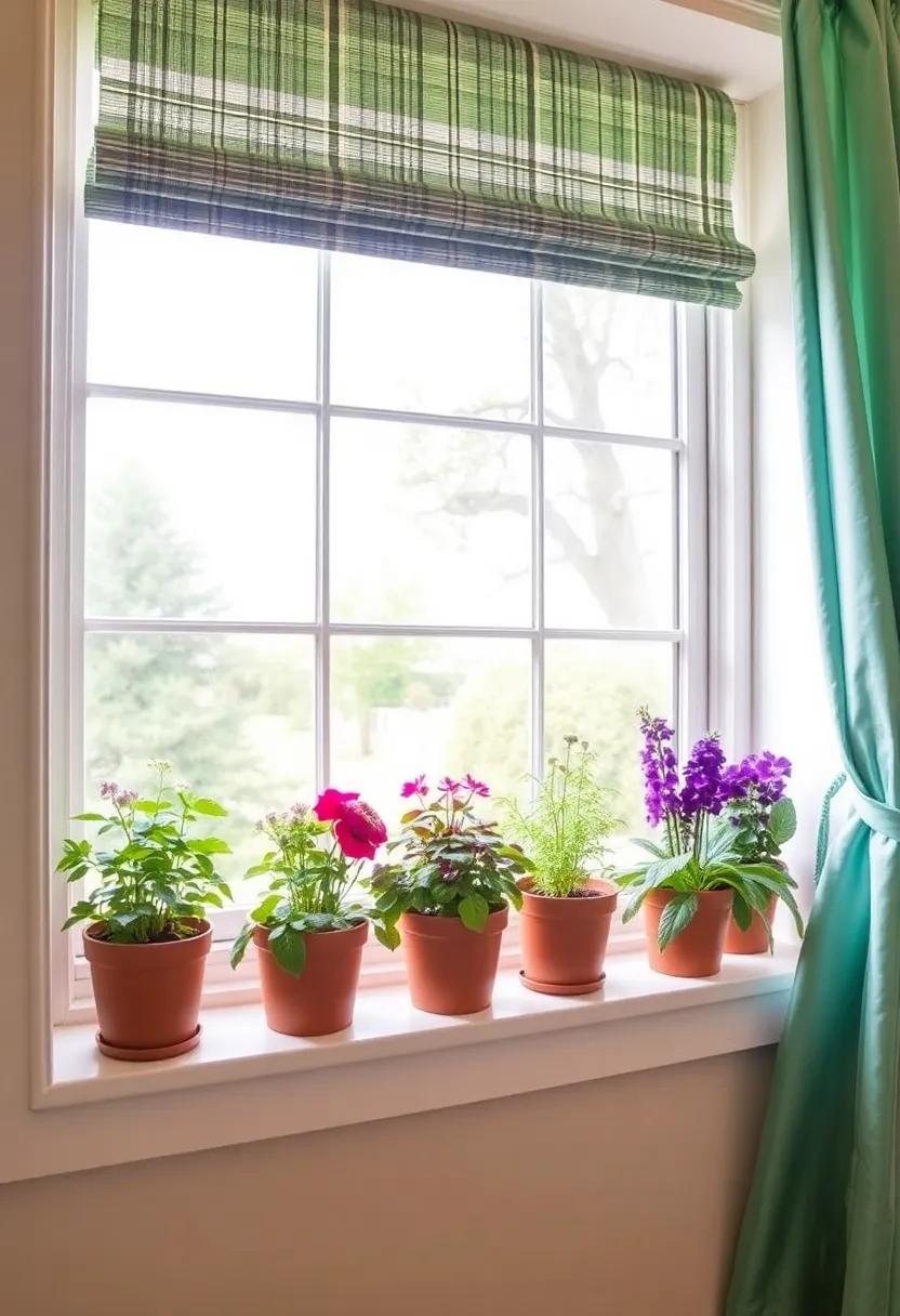 Frame the Window: Line⁤ your windowsill with⁣ small potted herbs or flowers to create​ a fresh, inviting‌ view from indoors