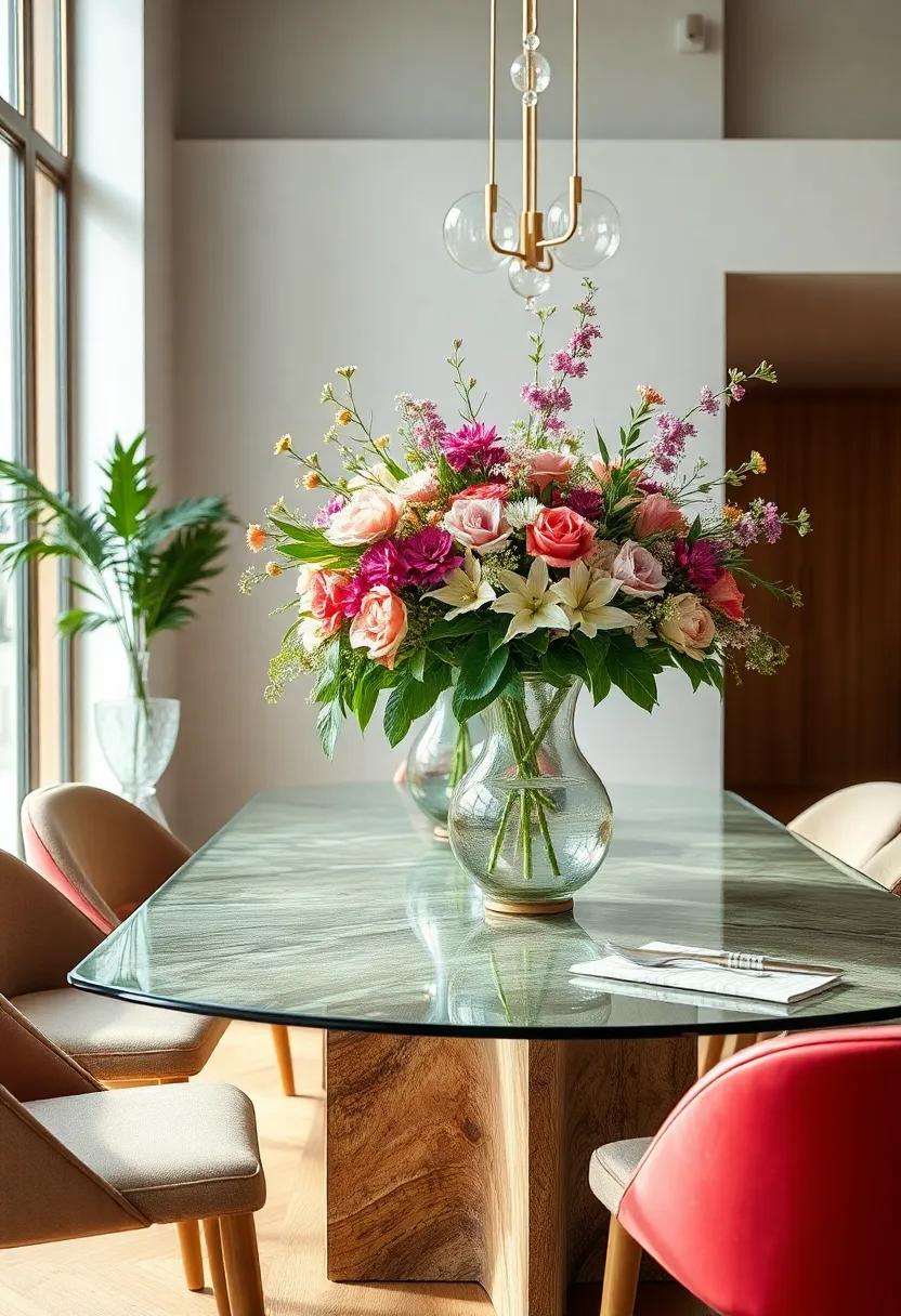 Displaying Spectacular Floral ​Arrangements On Glass Tables