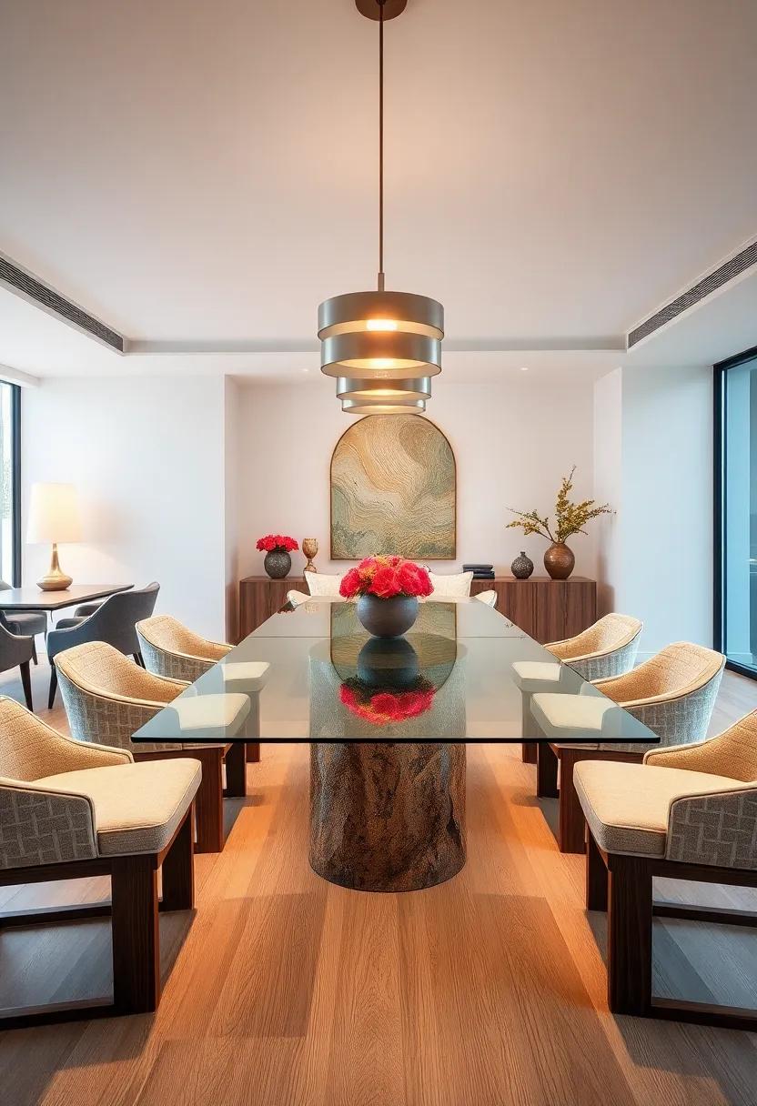 Utilizing Statement Lighting Fixtures ‍That Highlight Glass Tables