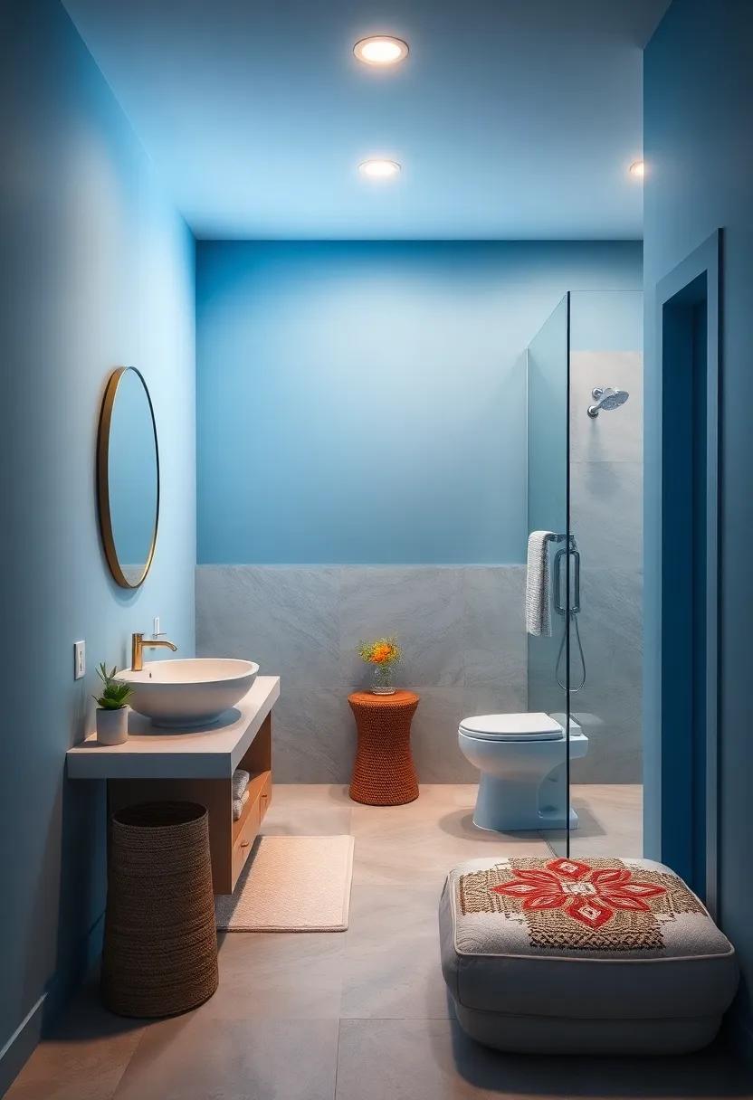 Refreshing Blues: Evoking Serenity in Your Guest Bathroom