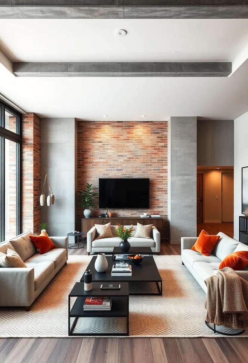 Industrial Luxe: Merge raw ‍materials with refined pieces—think exposed brick paired with plush textiles—creating a stylishly urban yet cozy‌ environment