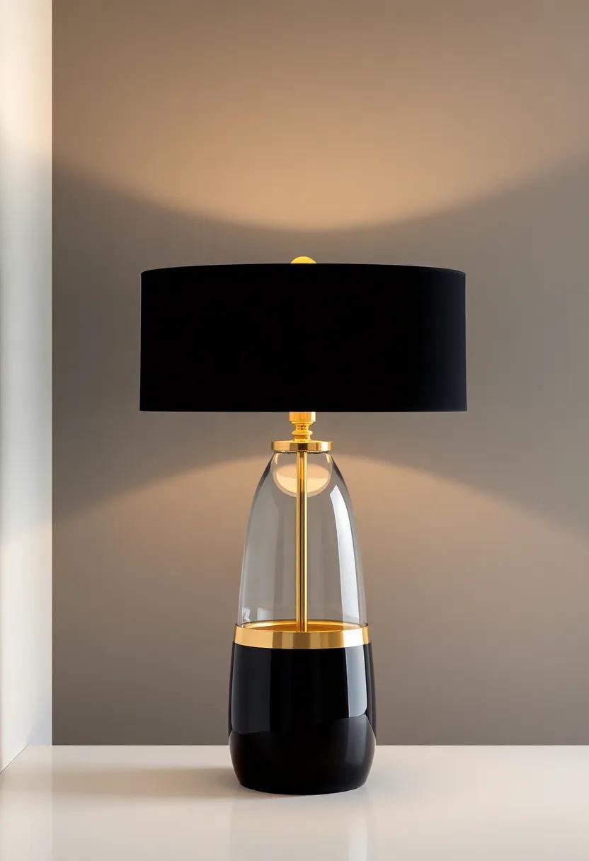 Bold Black ⁤and Gold:‍ Combining a sleek⁤ black ​base with ​gold accents, this lamp adds a⁢ luxurious⁤ contrast that ‍pairs ⁢well⁤ with subdued color palettes