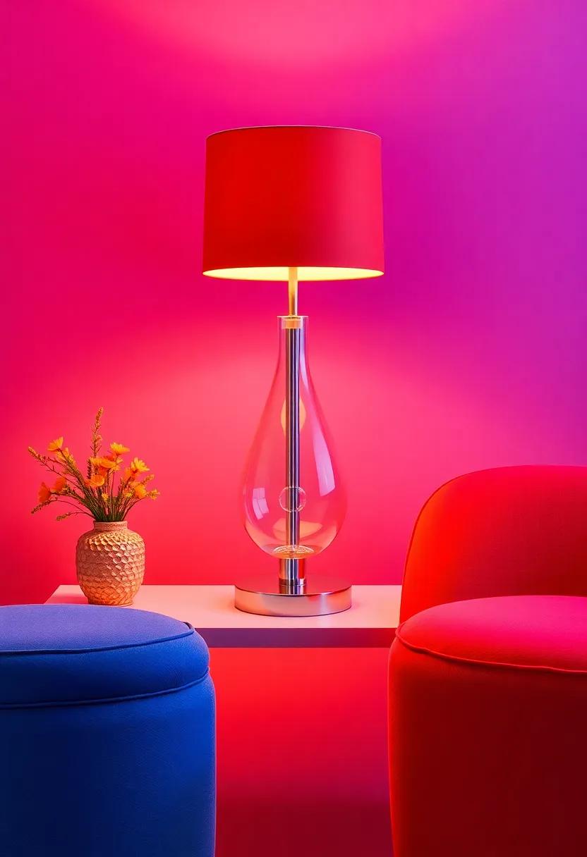 Bold Color Burst: A lamp⁢ that showcases vibrant⁤ colors and shapes inspired​ by pop art,perfect for injecting energy and ‍personality into any ⁤room