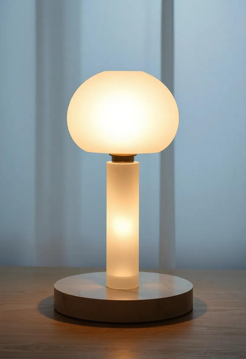 Ethereal Glass:⁤ Light⁢ dances through this ⁣lamp's delicate, ‍frosted glass design, creating a soft ambiance ⁢that​ enhances serene⁣ spaces