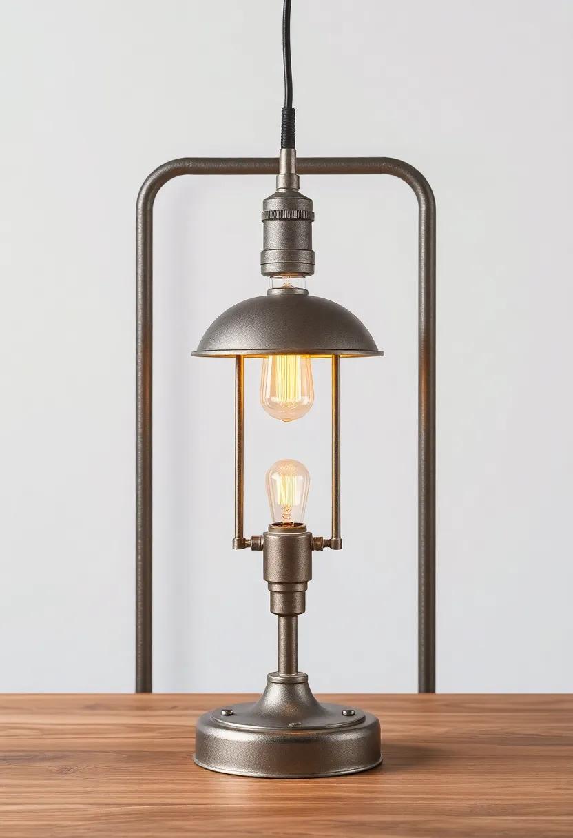 Industrial Chic: With its rugged metal finish ⁣and exposed bulbs, this lamp ​perfectly​ captures the⁤ spirit ‌of industrial design,​ ideal for⁣ loft-style interiors
