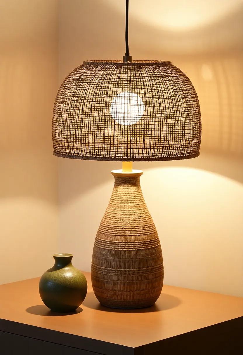 Natural Fiber Wonder: Made from sustainable materials ‍like jute or rattan, ⁣this ⁤lamp ⁢not only illuminates ⁣but also contributes to​ eco-friendly home decor