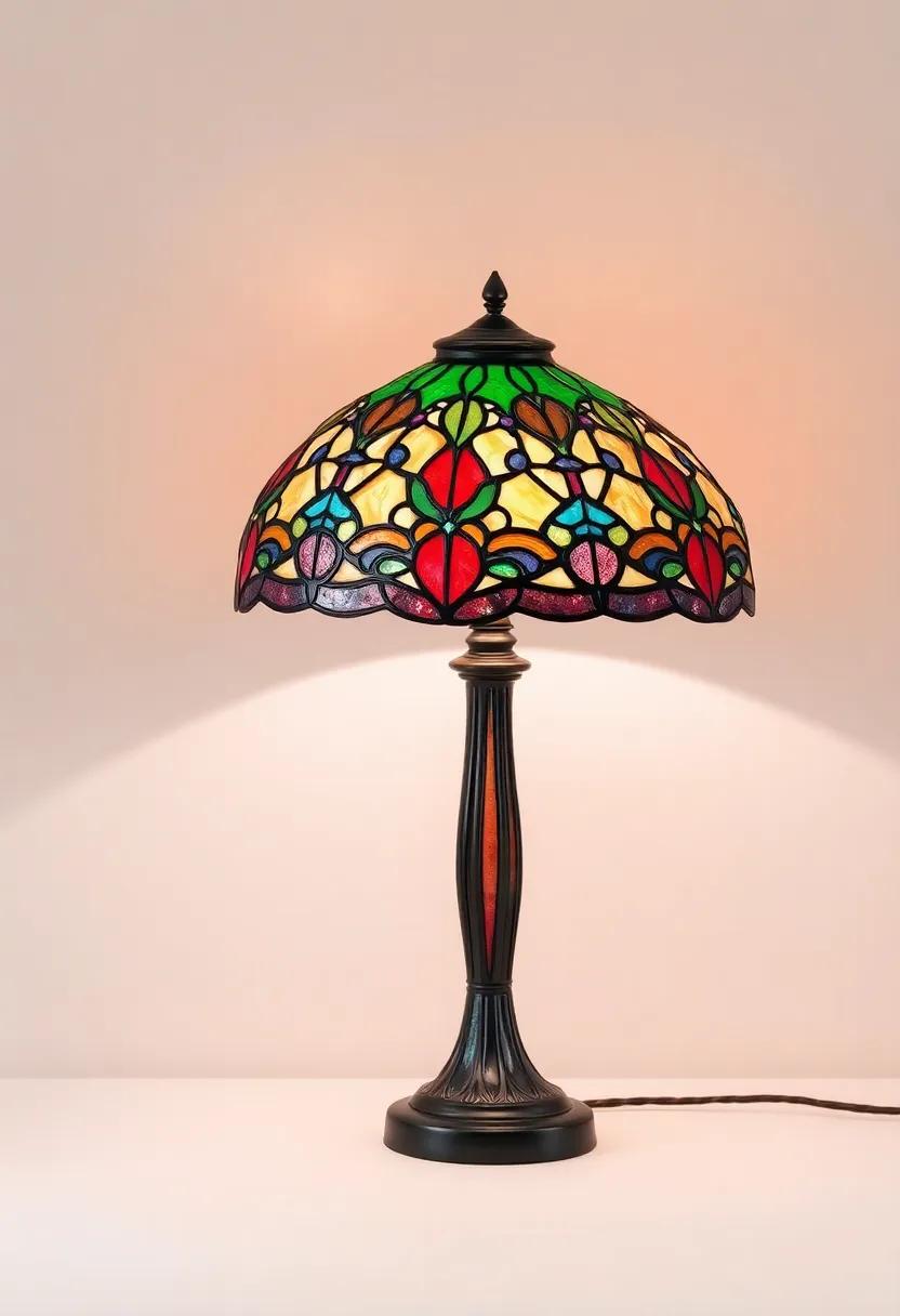 Timeless Tiffany: With ⁢stained glass elements creating intricate​ patterns, this⁤ lamp adds an ‍artisanal touch and ⁤a splash of color reminiscent of ⁢classic design