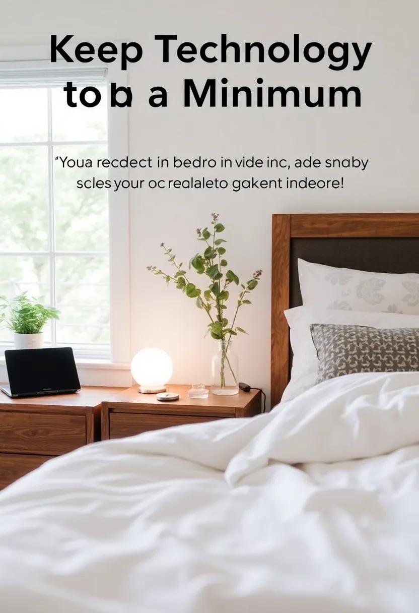 Keep Technology to‍ a Minimum: Create a tech-free environment that encourages relaxation by⁢ limiting electronic devices in the bedroom to​ promote ‍restful sleep
