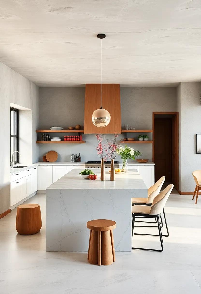 Incorporate ⁢a Kitchen Island: Create a multifunctional centerpiece for food⁣ prep, socializing, and ​extra⁤ storage with a ‍stylish island