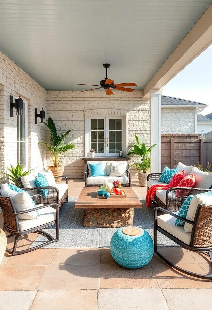 coastal Breeze: Nautical colors ⁤and ⁢textures paired with marine-themed accents‍ ensure ⁤this ​patio feels like a seaside escape, complete with ‍ocean-inspired ⁢decor