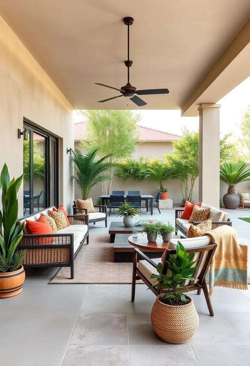 Contemporary Chic: Sleek furniture, bold colors,​ and geometric patterns ⁢create a cutting-edge outdoor space⁤ that ⁤feels ​both sophisticated and inviting