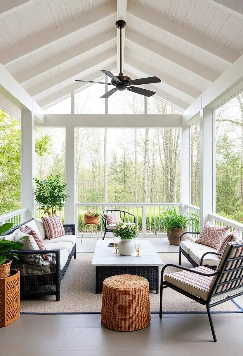 Stylish Furniture ⁢selections that ⁣Complement Your Large Screened Porch
