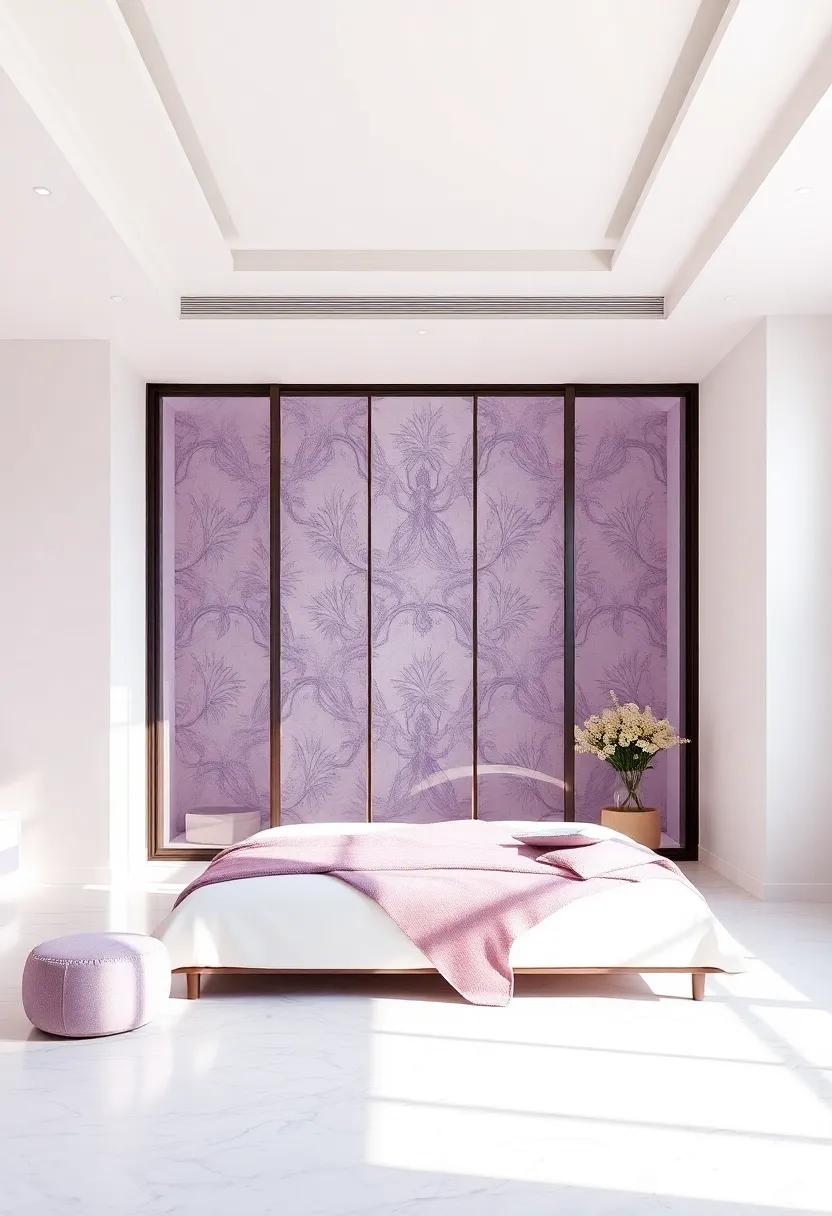 Floor-to-Ceiling‍ elegance: Install​ lavender-tinted glass ⁢door‍ panels to ‌subtly divide ⁢spaces⁤ while ⁣maintaining an airy, open feel